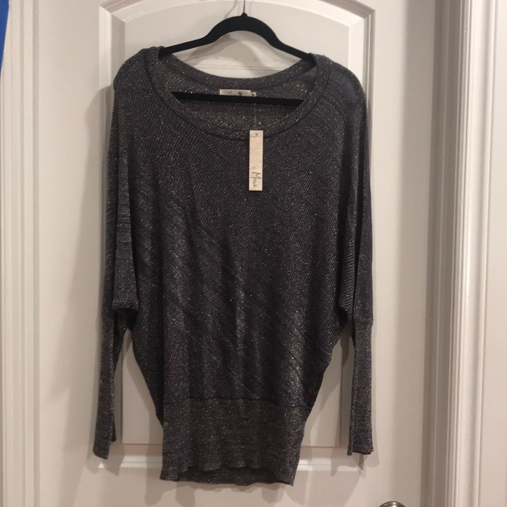 Missa Sweater Navy & Gold Metallic -M